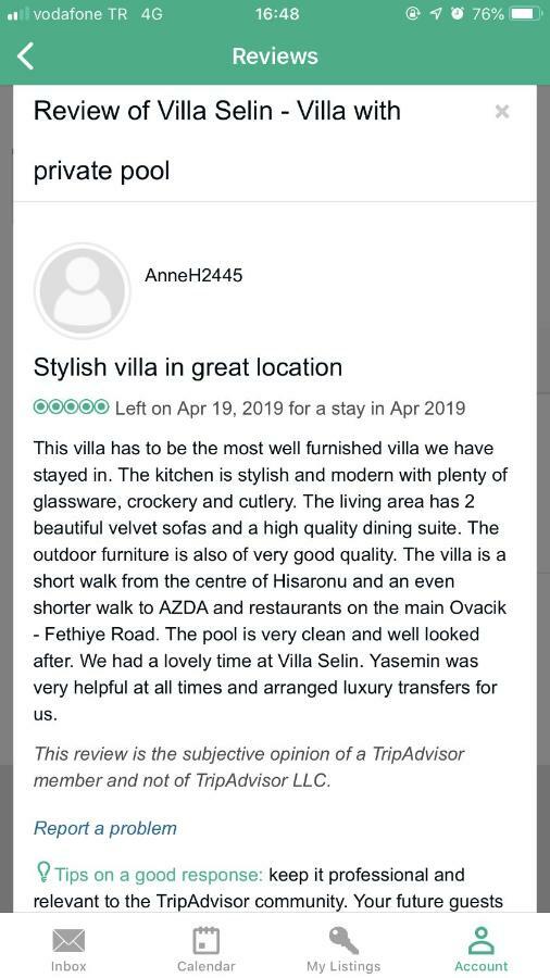 Villa Selin Ovacık 外观 照片